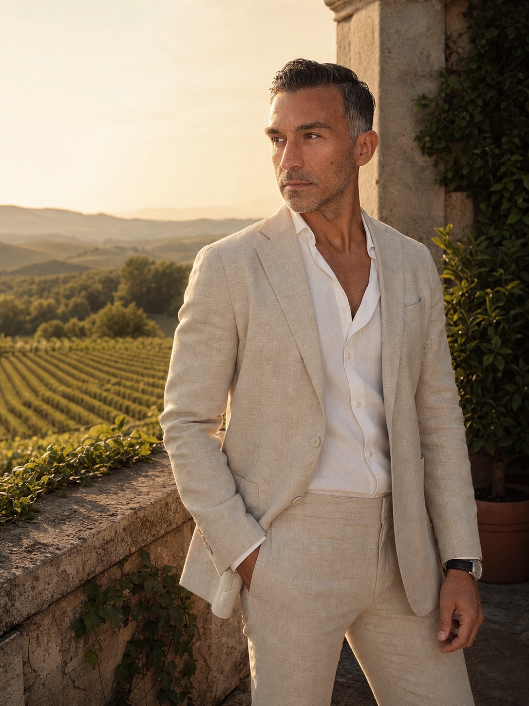 Anthony Clemenza at a vineyard estate